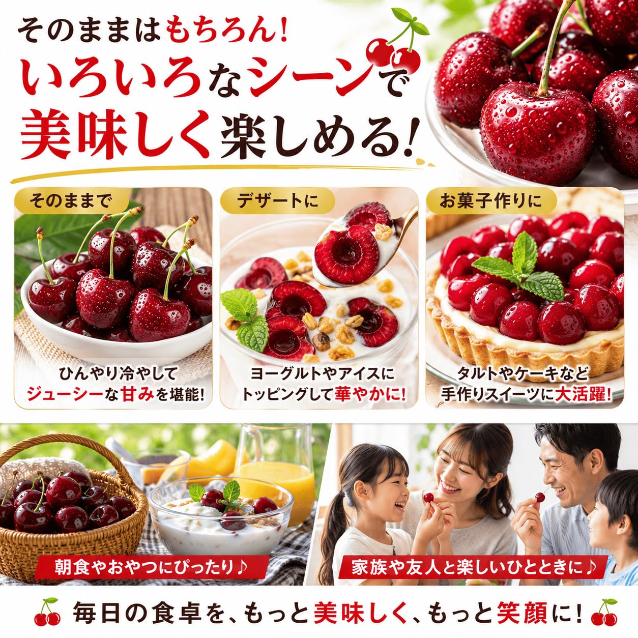 Amazon.co.jp: 【MSKSHOP】大粒 アメリカンチェリー 大玉 さくらんぼ
